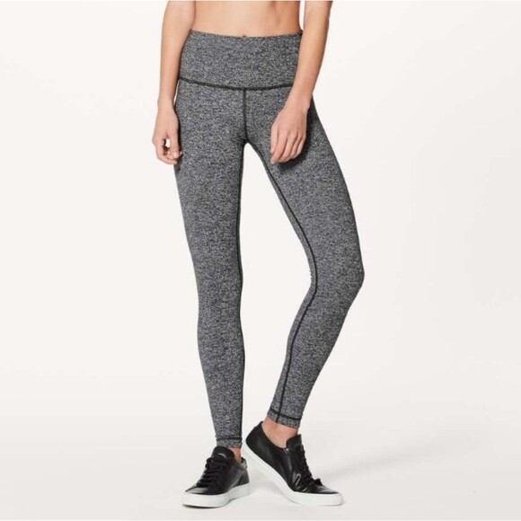 lululemon athletica Pants - Lululemon Wunder Under HR Tight 28" - Heathered Black